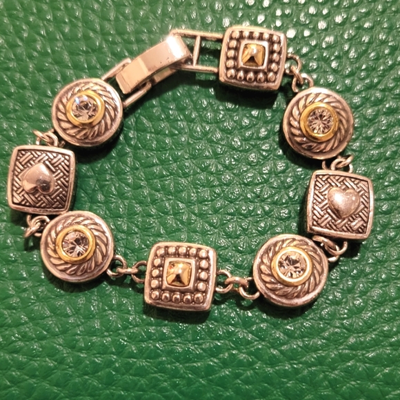 Brighton Jewelry Brighton Heiress Disc Link Bracelet Crystals